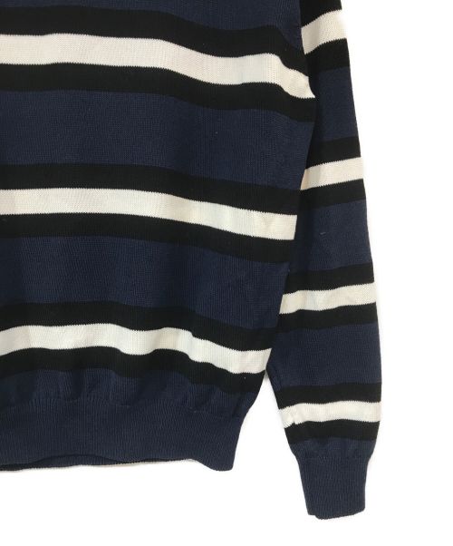 SOPHNET.（ソフネット）SOPHNET. (ソフネット) BORDER CREWNECK KNIT ネイビー サイズ:Mの古着・服飾アイテム