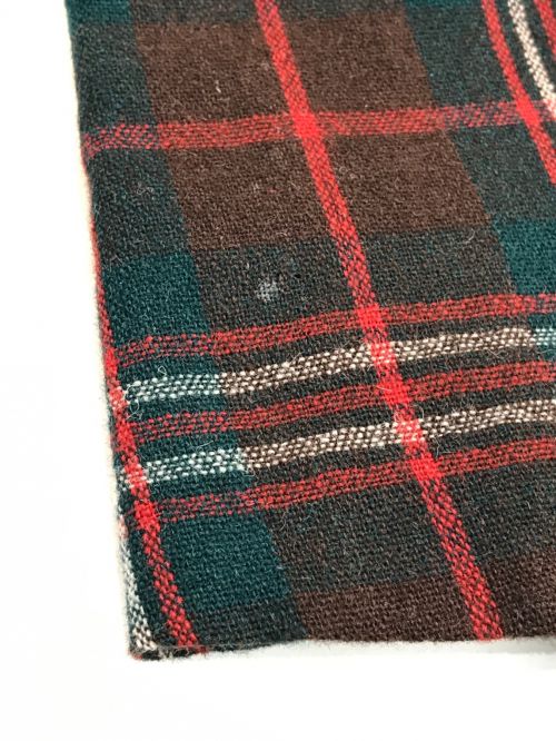 GUCCI（グッチ）GUCCI (グッチ) チェック柄チェスターコート レッド×グリーン サイズ:50の古着・服飾アイテム