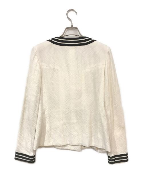 CHANEL（シャネル）CHANEL (シャネル) ノーカラージャケット ホワイト サイズ:36の古着・服飾アイテム