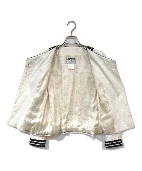 CHANEL（シャネル）CHANEL (シャネル) ノーカラージャケット ホワイト サイズ:36の古着・服飾アイテム
