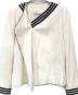 中古・古着 CHANEL (シャネル) ノーカラージャケット ホワイト サイズ:36：23000円