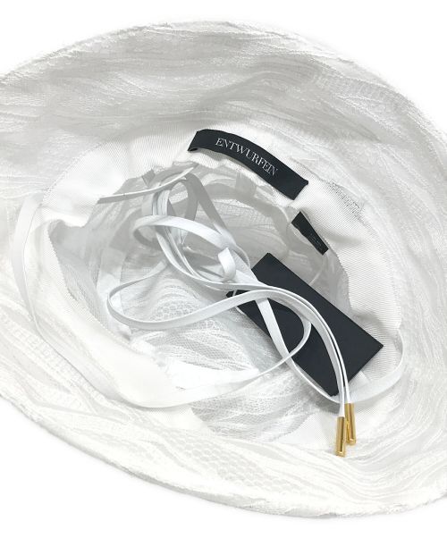 ENTWURFEIN（エントワフェイン）ENTWURFEIN (エントワフェイン) ハット ホワイトの古着・服飾アイテム