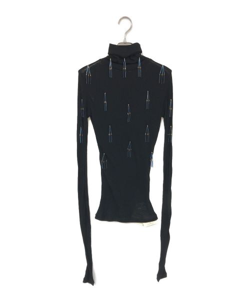 HARUNOBUMURATA（ハルノブ ムラタ）HARUNOBUMURATA (ハルノブ ムラタ) 別注 KNIT/タートルネックニット ブラック サイズ:Sの古着・服飾アイテム