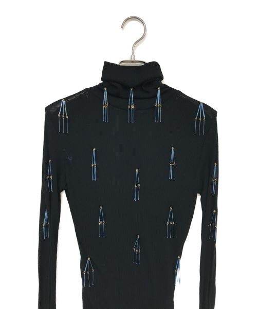 HARUNOBUMURATA（ハルノブ ムラタ）HARUNOBUMURATA (ハルノブ ムラタ) 別注 KNIT/タートルネックニット ブラック サイズ:Sの古着・服飾アイテム