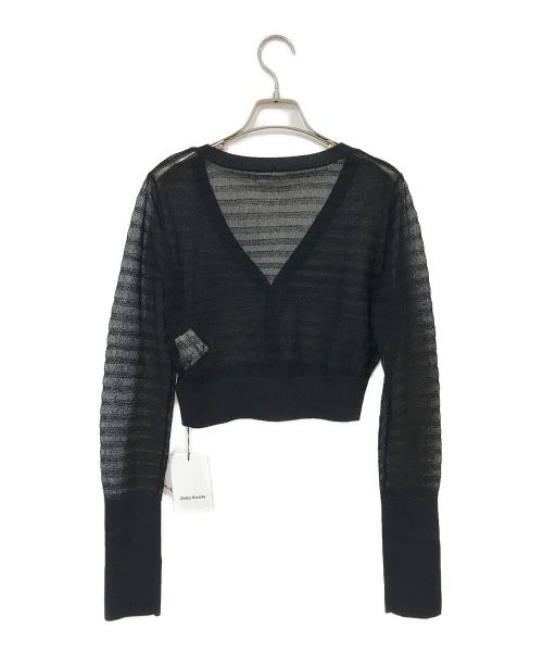 Chika Kisada（チカ キサダ）Chika Kisada (チカ キサダ) シアーニットカーディガン ブラック サイズ:1の古着・服飾アイテム