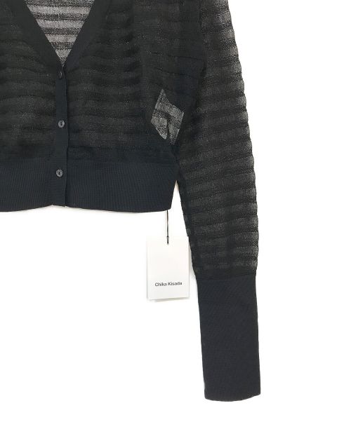 Chika Kisada（チカ キサダ）Chika Kisada (チカ キサダ) シアーニットカーディガン ブラック サイズ:1の古着・服飾アイテム