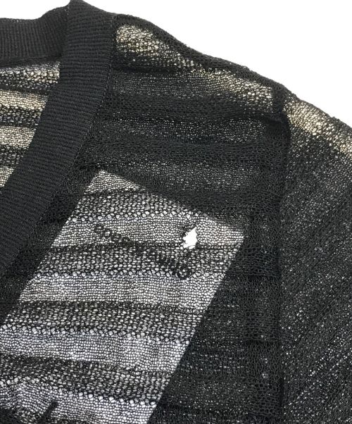 Chika Kisada（チカ キサダ）Chika Kisada (チカ キサダ) シアーニットカーディガン ブラック サイズ:1の古着・服飾アイテム