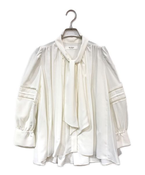 HER LIP TO（ハーリップトゥ）Her lip to (ハーリップトゥ) Lace Trimmed Bow-Tie Blouse ホワイト サイズ:Ｍの古着・服飾アイテム