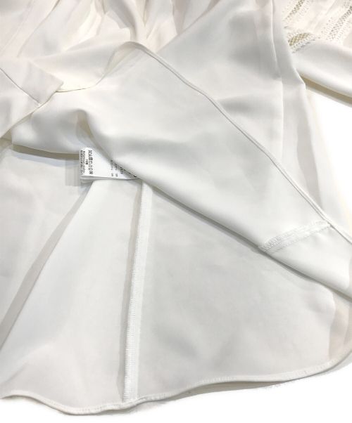 HER LIP TO（ハーリップトゥ）Her lip to (ハーリップトゥ) Lace Trimmed Bow-Tie Blouse ホワイト サイズ:Ｍの古着・服飾アイテム