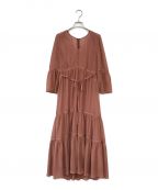 FRAY IDフレイ アイディー）の古着「ヘリンボーンプリーツワンピース」｜ピンク