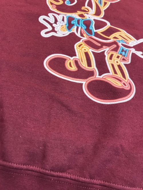 DELUXE（デラックス）DELUXE (デラックス) プリントスウェット ワインレッド サイズ:Ｍの古着・服飾アイテム