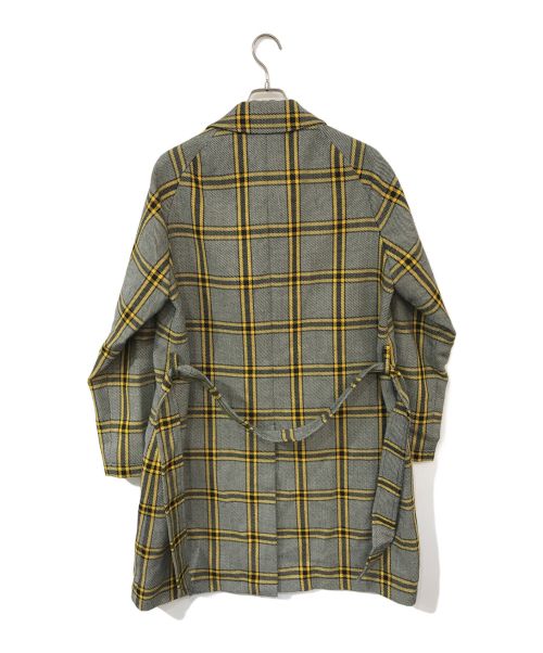 TAGLIATORE（タリアトーレ）TAGLIATORE (タリアトーレ) 比翼ステンカラーコート グレー×イエロー サイズ:48の古着・服飾アイテム