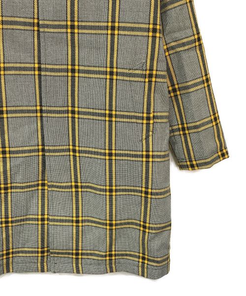 TAGLIATORE（タリアトーレ）TAGLIATORE (タリアトーレ) 比翼ステンカラーコート グレー×イエロー サイズ:48の古着・服飾アイテム
