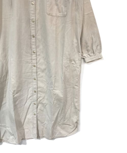 STAMP AND DIARY（スタンプアンドダイアリー）STAMP AND DIARY (スタンプアンドダイアリー) バンドカラーシャツワンピース ベージュ サイズ:TALLの古着・服飾アイテム