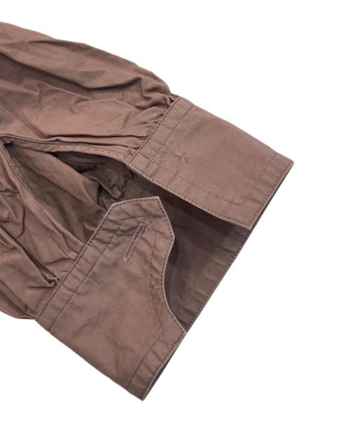 LOEFF（ロエフ）LOEFF (ロエフ) コットンウェザー パフスリーブ シャツ ブラウンの古着・服飾アイテム