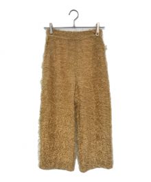 beautiful people（ビューティフルピープル）の古着「cut fur cloth pants」｜イエロー