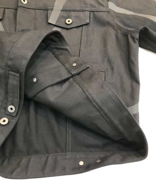 VALENTINO（ヴァレンティノ）VALENTINO (ヴァレンティノ) Vロゴプリントデニムジャケット ブラック サイズ:48の古着・服飾アイテム