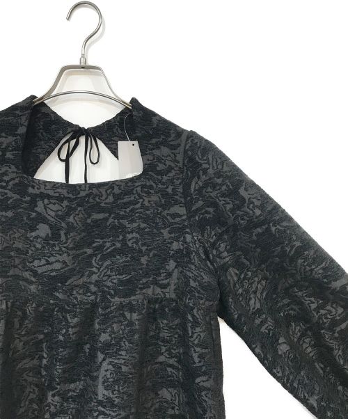 RBS（アールビーエス）RBS (アールビーエス) ジャガードスクエアネックワンピース ブラック サイズ:1の古着・服飾アイテム