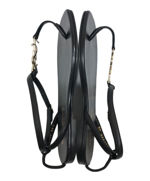 Saint Laurent Paris（サンローランパリ）Saint Laurent Paris (サンローランパリ) レザーロゴフラットトングサンダル ブラック サイズ:34 1/2の古着・服飾アイテム