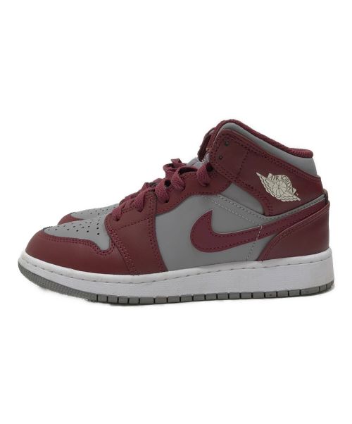 NIKE（ナイキ）NIKE (ナイキ) AIR JORDAN 1MID レッド×グレー サイズ:US 4Yの古着・服飾アイテム