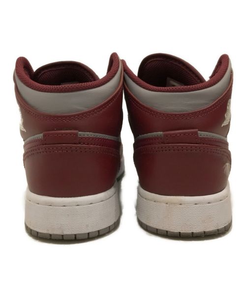 NIKE（ナイキ）NIKE (ナイキ) AIR JORDAN 1MID レッド×グレー サイズ:US 4Yの古着・服飾アイテム