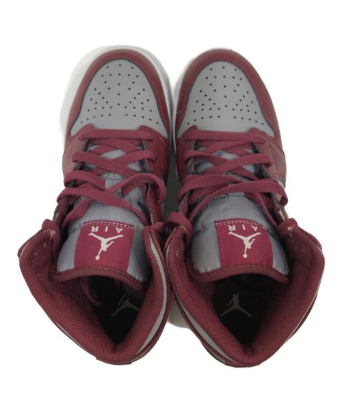 NIKE（ナイキ）NIKE (ナイキ) AIR JORDAN 1MID レッド×グレー サイズ:US 4Yの古着・服飾アイテム