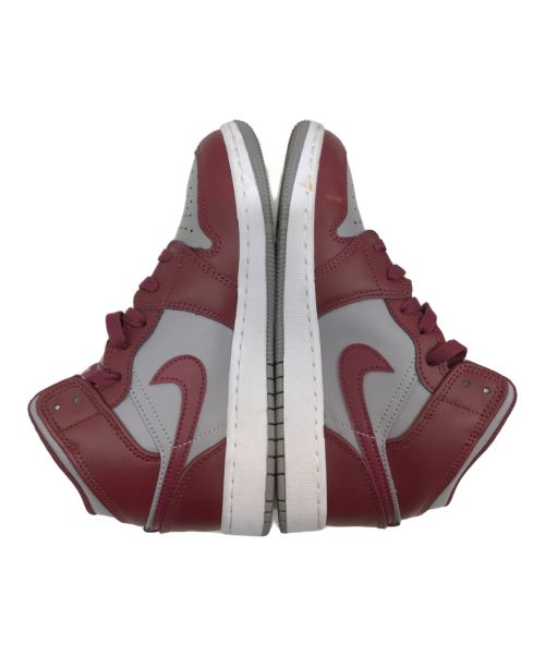 NIKE（ナイキ）NIKE (ナイキ) AIR JORDAN 1MID レッド×グレー サイズ:US 4Yの古着・服飾アイテム