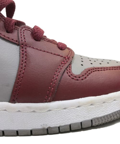 NIKE（ナイキ）NIKE (ナイキ) AIR JORDAN 1MID レッド×グレー サイズ:US 4Yの古着・服飾アイテム