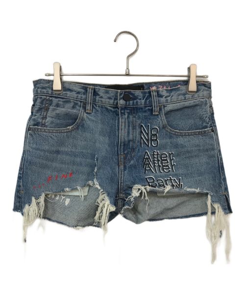 ALEXANDER WANG（アレキサンダー・ワン）ALEXANDER WANG (アレキサンダーワング) デニムハーフパンツ ブルー サイズ:25の古着・服飾アイテム