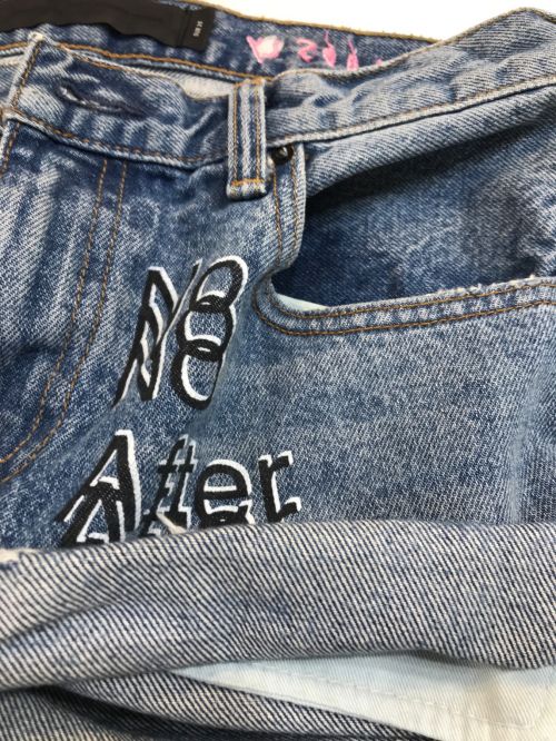 ALEXANDER WANG（アレキサンダー・ワン）ALEXANDER WANG (アレキサンダーワング) デニムハーフパンツ ブルー サイズ:25の古着・服飾アイテム