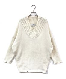 THIRD（サード）の古着「リリヤーンVネックプルオーバー」｜ホワイト