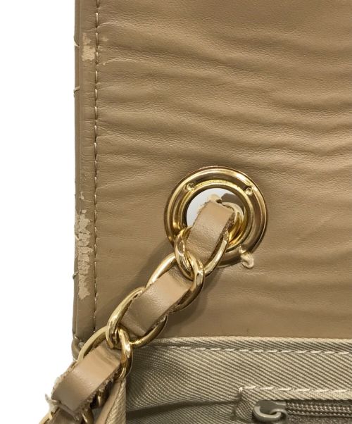 maison vincent（メゾンヴァンサン）maison vincent (メゾンヴァンサン) チェーンショルダーバッグ ベージュの古着・服飾アイテム