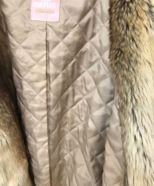 PINK HOUSE（ピンクハウス）PINK HOUSE (ピンクハウス) フェイクファーコート ブラウン サイズ:3の古着・服飾アイテム