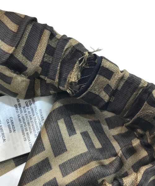 FENDI（フェンディ）FENDI (フェンディ) ズッカ柄シルクパンツ ブラウン サイズ:40の古着・服飾アイテム