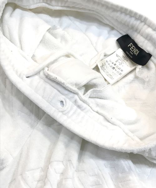 FENDI（フェンディ）FENDI (フェンディ) ズッカ柄スウェットパンツ ホワイト サイズ:48の古着・服飾アイテム