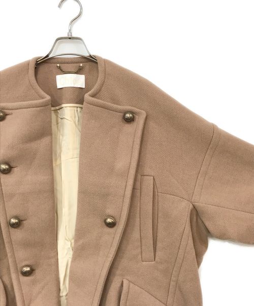 Chloe（クロエ）Chloe (クロエ) バルキーウールコート ブラウン サイズ:36の古着・服飾アイテム