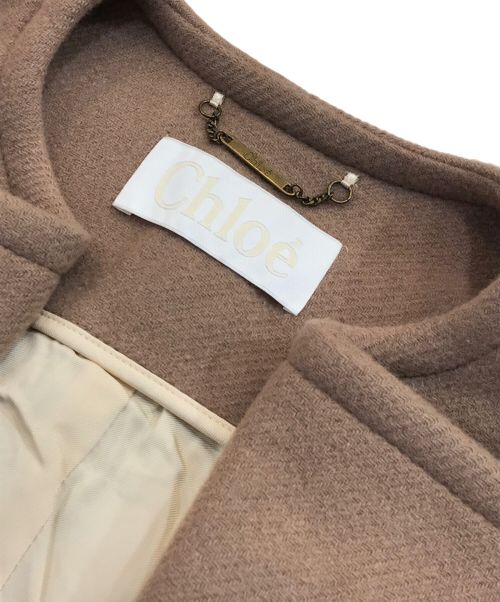 Chloe（クロエ）Chloe (クロエ) バルキーウールコート ブラウン サイズ:36の古着・服飾アイテム
