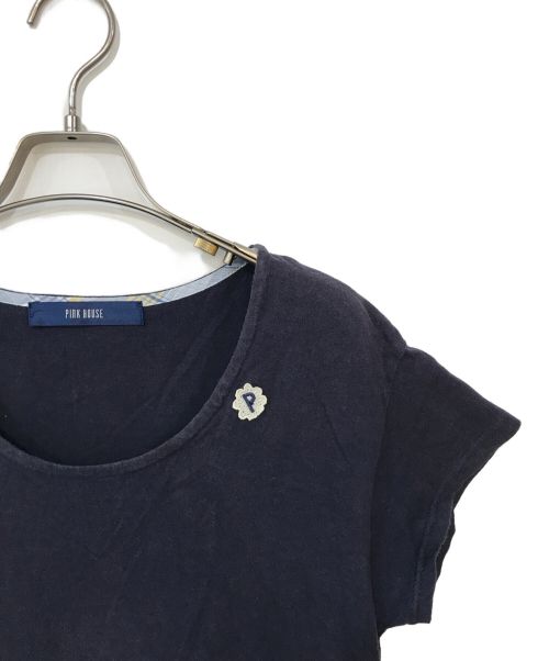 PINK HOUSE（ピンクハウス）PINK HOUSE (ピンクハウス) 切り替えワンピース ネイビー サイズ:記載なしの古着・服飾アイテム