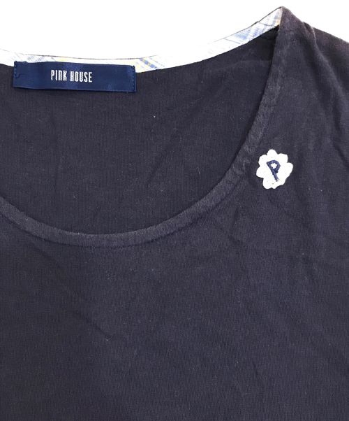 PINK HOUSE（ピンクハウス）PINK HOUSE (ピンクハウス) 切り替えワンピース ネイビー サイズ:記載なしの古着・服飾アイテム