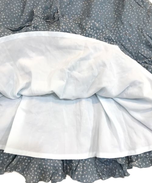 PINK HOUSE（ピンクハウス）PINK HOUSE (ピンクハウス) 花柄スカート スカイブルー サイズ:記載なしの古着・服飾アイテム