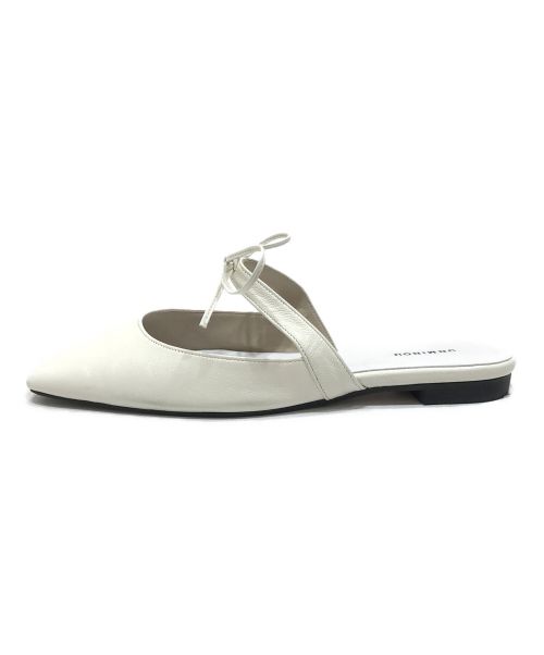 UNMINOU（アンミヌ）UNMINOU (アンミヌ) リボンサンダルシューズ ホワイト サイズ:Mの古着・服飾アイテム