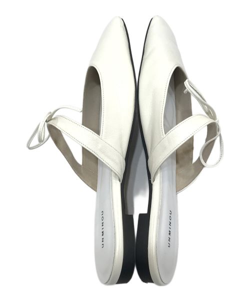UNMINOU（アンミヌ）UNMINOU (アンミヌ) リボンサンダルシューズ ホワイト サイズ:Mの古着・服飾アイテム