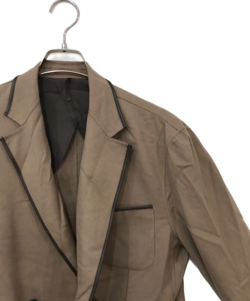 ESTNATION（エストネーション）ESTNATION (エストネーション) ダブルジャケット ベージュ サイズ:Ｌの古着・服飾アイテム