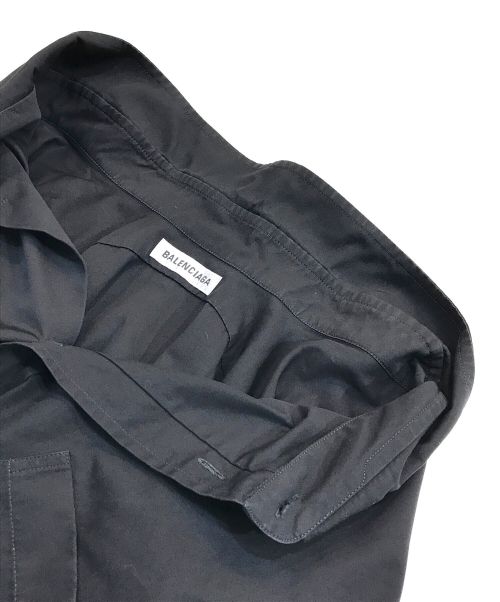 BALENCIAGA（バレンシアガ）BALENCIAGA (バレンシアガ) バックロゴ ボタンダウン オーバーサイズシャツ ブラック サイズ:32の古着・服飾アイテム