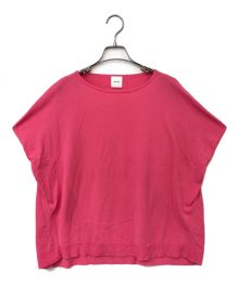 Spick and Span（スピック＆スパン）の古着「ICE COTTON フレンチスリーブルーズニット」｜ピンク