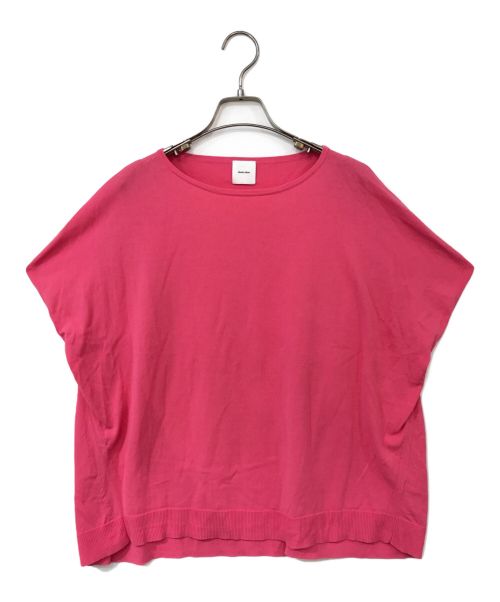 Spick and Span（スピック＆スパン）Spick and Span (スピックアンドスパン) ICE COTTON フレンチスリーブルーズニット ピンク サイズ:記載なしの古着・服飾アイテム