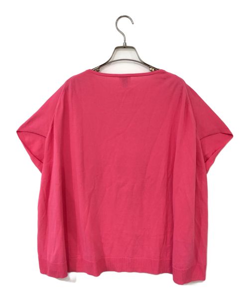 Spick and Span（スピック＆スパン）Spick and Span (スピックアンドスパン) ICE COTTON フレンチスリーブルーズニット ピンク サイズ:記載なしの古着・服飾アイテム