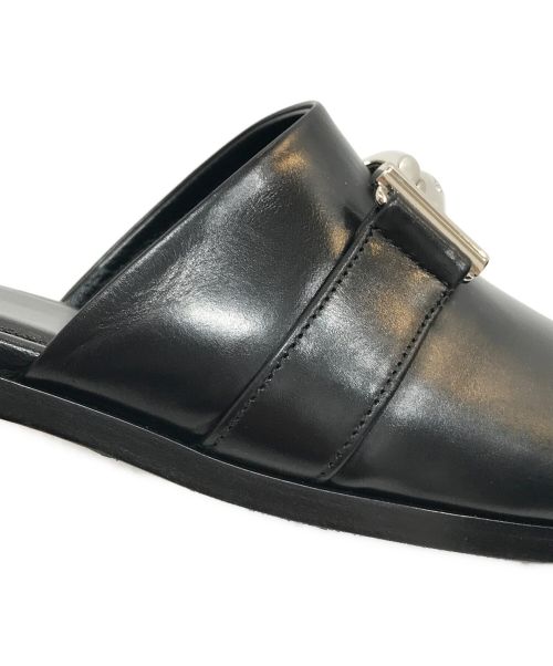 TOD'S（トッズ）TOD'S (トッズ) ダブルTフラットサンダル ブラック サイズ:35の古着・服飾アイテム