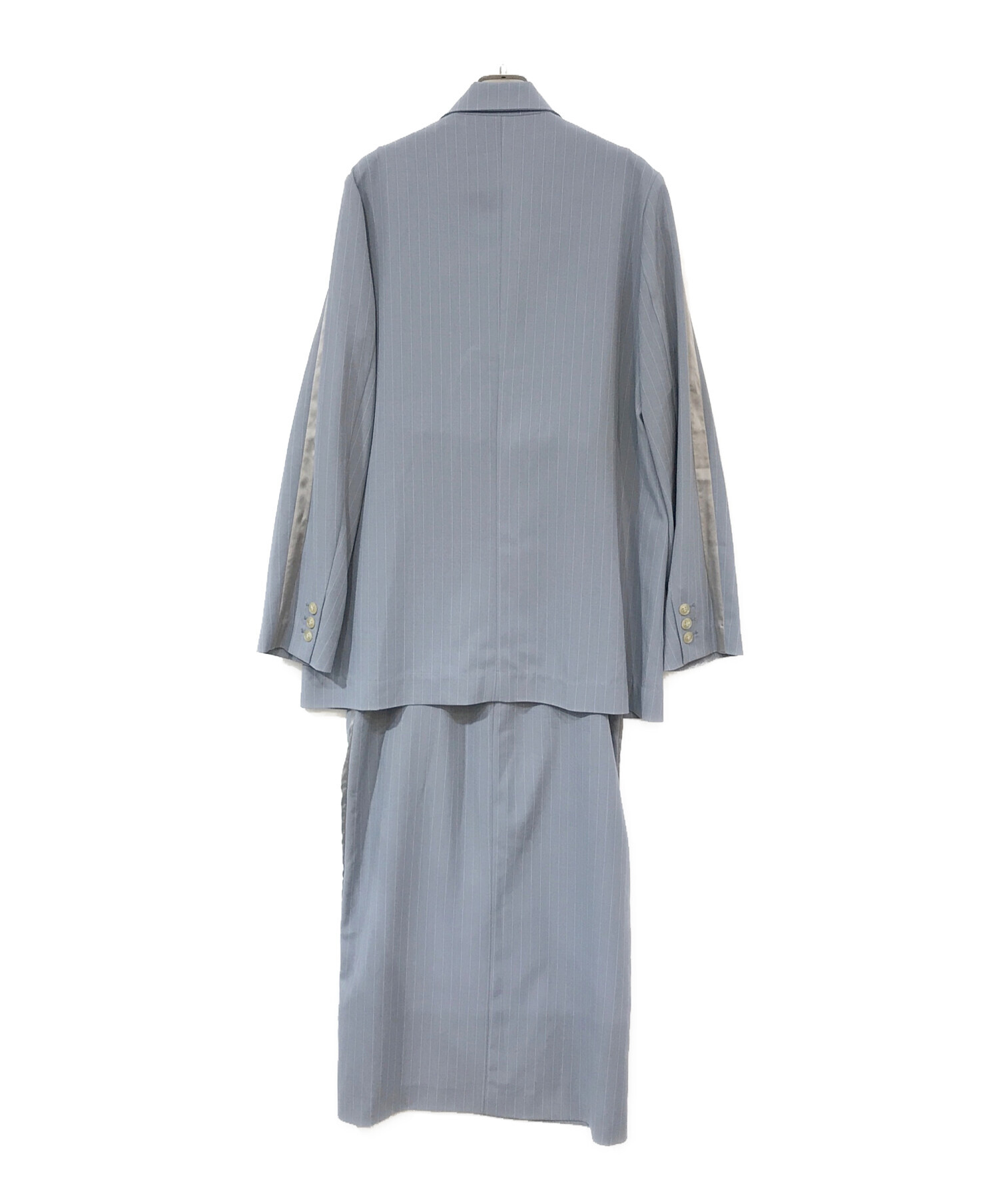 AMERI (アメリ) OVER JACKET WITH SUSPENDER SKIRT ライトグレー