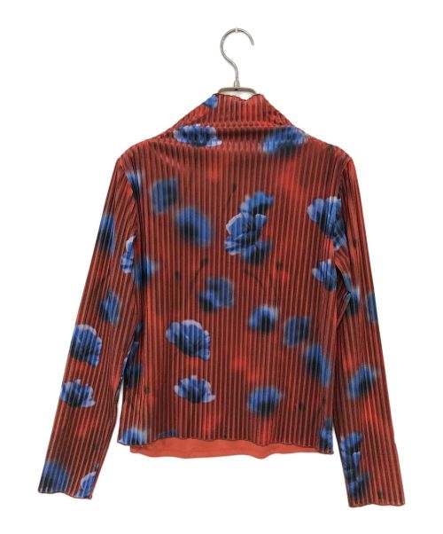 Ameri（アメリ）AMERI (アメリ) MILA VELOUR CUT TOP レッド×ブルー サイズ:Fの古着・服飾アイテム